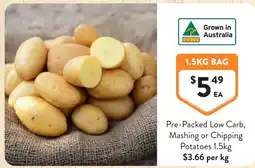Foodworks Pre-Packed Low Carb, Mashing or Chipping Potatoes offer