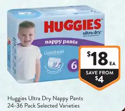 Foodworks Huggies Ultra Dry Nappy Pants offer