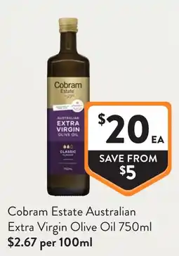 Foodworks Cobram Estate Australian Extra Virgin Olive Oil offer