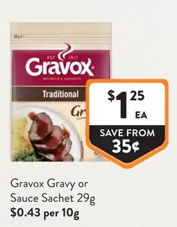 Foodworks Gravox Gravy or Sauce Sachet offer