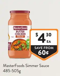 Foodworks MasterFoods Simmer Sauce offer