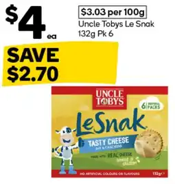 Woolworths Uncle Tobys Le Snak offer