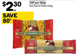Woolworths San Remo Pasta offer