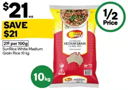 Woolworths SunRice White Medium Grain Rice offer