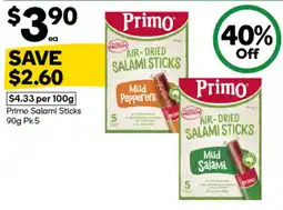 Woolworths Primo Salami Sticks offer