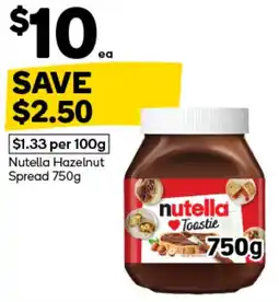 Woolworths Nutella Hazelnut Spread offer