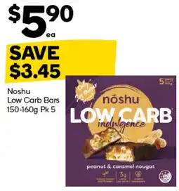 Woolworths Noshu Low Carb Bars offer