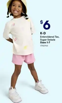 Woolworths K-D Embroidered Tee, Sugar Swizzle offer