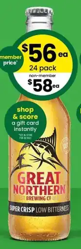 The Bottle O Great Northern Super Crisp Low Bitterness offer