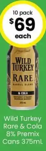 The Bottle O Wild Turkey Rare & Cola offer