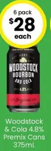 The Bottle O Woodstock Bourbon and Cola offer