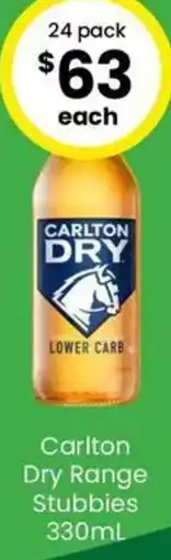 The Bottle O Carlton Dry Range Stubbies offer