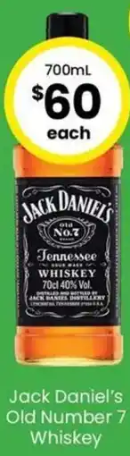 The Bottle O Jack Daniel's Old Number 7 Whiskey offer