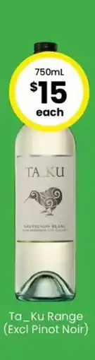 The Bottle O Ta_Ku Sauvignon Blanc offer