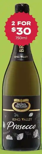 Thirsty Camel Brown Brothers King Valley Prosecco offer