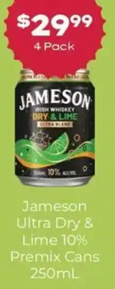 Jameson Ultra Dry & Lime