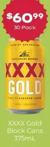Thirsty Camel XXXX Gold Block Cans offer
