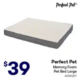 Woolworths Perfect Pet Memory Foam Pet Bed Large offer