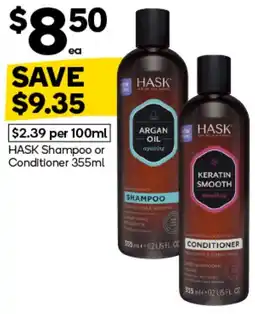 Woolworths HASK Shampoo or Conditioner offer