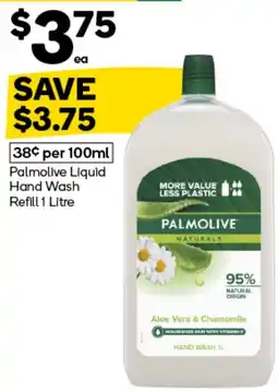 Woolworths Palmolive Liquid Hand Wash Refill 1 Litre offer