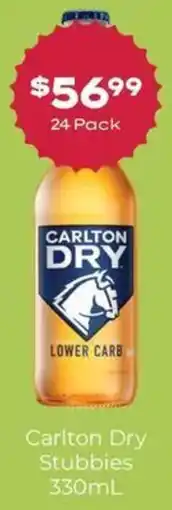 Thirsty Camel Carlton Dry Stubbies offer