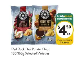 Foodworks Red Rock Deli Potato Chips Selected Varieties offer