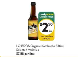Foodworks LO BROS Organic Kombucha offer