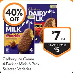 Foodworks Cadbury Ice Cream offer
