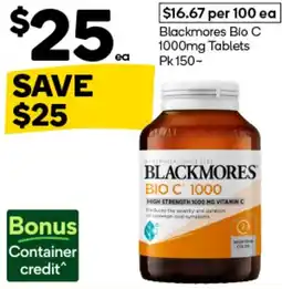 Woolworths Blackmores Bio C 1000 offer