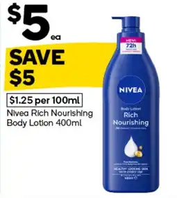 Woolworths Nivea Rich Nourishing Body Lotion offer