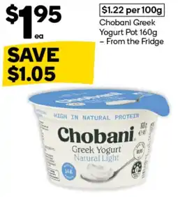 Woolworths Chobani Greek Yogurt Natural Light offer