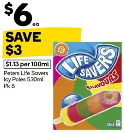 Woolworths Peters Life Savers Icy Poles offer