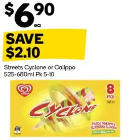 Woolworths Streets Cyclone offer