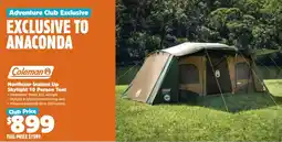 Anaconda Coleman Northstar Instant Up Skylight 10 Person Tent offer