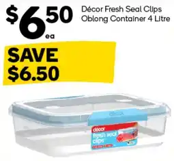 Woolworths décor fresh seal clips oblong container offer