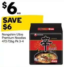 Woolworths Nongshim Ultra Premium Noodles offer