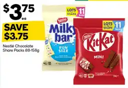 Woolworths Nestlé Chocolate Share Packs offer