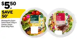 Woolworths Woolworths Asian Salad Bowl or Garden Salad Bowl offer