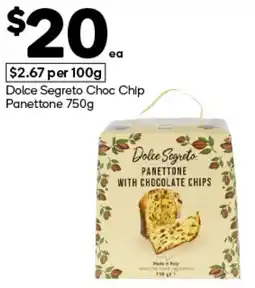 Woolworths Dolce Segreto Choc Chip Panettone offer