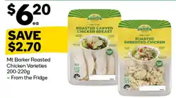 Woolworths Mt Barker Roasted Chicken Varieties offer