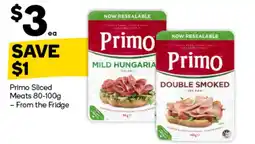 Woolworths Primo Sliced Meats offer