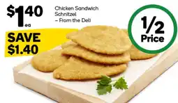 Woolworths Chicken Sandwich Schnitzel - From the Deli offer
