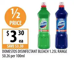 Supabarn Domestos Disinfectant Bleach offer