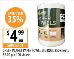 Supabarn Green Planet Paper Towel Big Roll offer