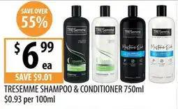 Supabarn TRESEMME SHAMPOO & CONDITIONER offer