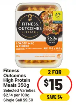 IGA Fitness Outcomes High Protein Meals offer