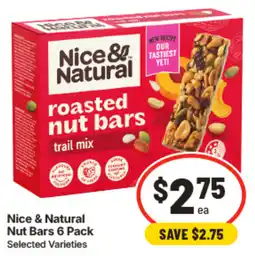 IGA Nice & Natural roasted nut bars trail mix offer