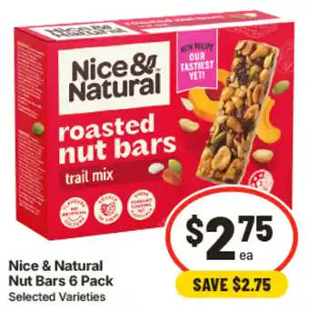 Nice & Natural roasted nut bars trail mix