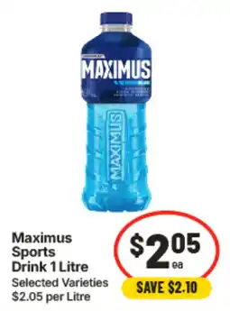 IGA Maximus Sports Drink 1 Litre offer