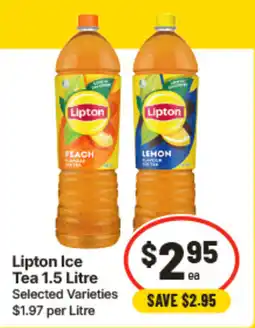 IGA Lipton Ice Tea 1.5 Litre Selected Varieties offer